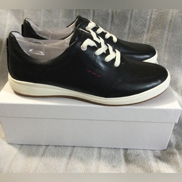 Josef Seibel Shoes - Josef Seibel Caren 41 Black Leather Sneaker EU 37 US 6 to 6.5